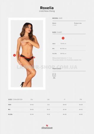фото Трусики Obsessive Roxelia crotchless thong M/L