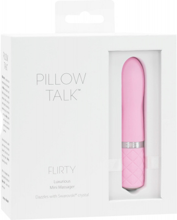 фото Вібратор PILLOW TALK - Flirty Pink з кристалом Сваровські, гнучка голівка