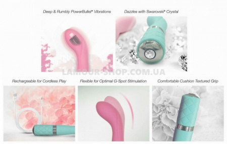 фото Вібратор Pillow Talk - Sassy Pink з кристалом Сваровські для точки G