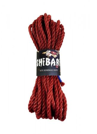 фото Джутова мотузка для шібарі Feral Feelings Shibari Rope, 8 м червона