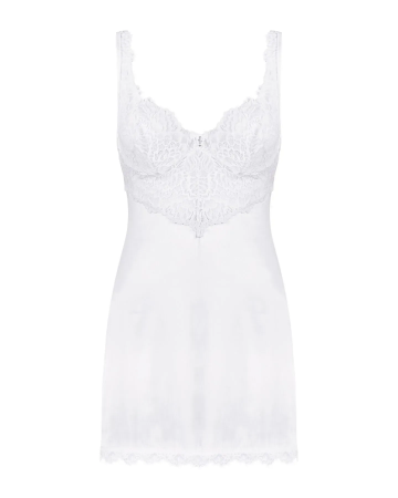 фото Сорочка  Obsessive Amor Blanco underwire chemise & thong white S/M