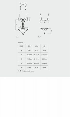 фото Рольовий костюм Obsessive Gepardina 3 pcs costume S/M