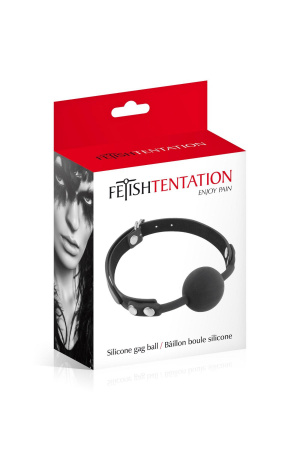 фото Кляп с силиконовым шариком Fetish Tentation Silicone Gag Ball Black