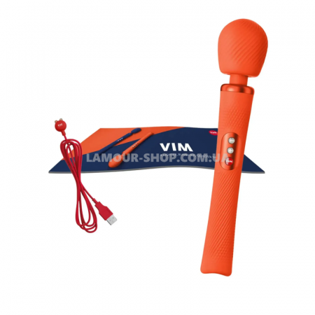 фото Вібромасажер Fun Factory VIM Vibrating Wand sunrise orange, суперпотужний