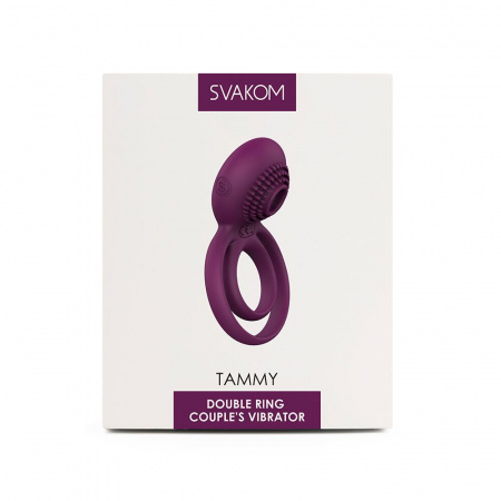фото Подвійне ерекційне кільце з вібрацією Svakom Tammy Violet