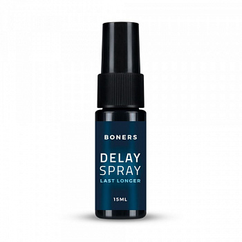 Спрей-пролонгатор Boners Delay Spray 15 мл, легкий анестетик лаурет-9 + метил лактат