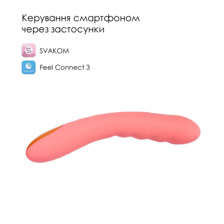 фото Смарт-вібратор з пульсацією Svakom Ava Neo Peach Pink, 15 режимів 