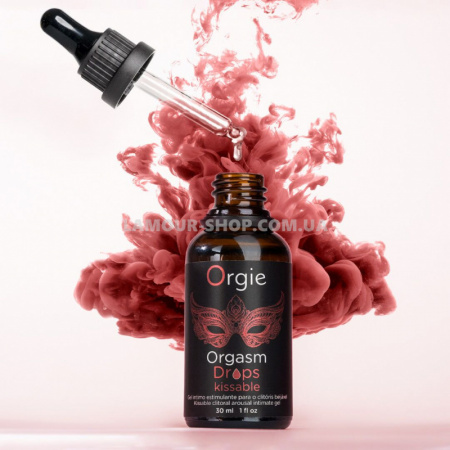 фото Краплі для клітора Orgie Orgasm Drops Kissable, 30 мл, тепло-холод