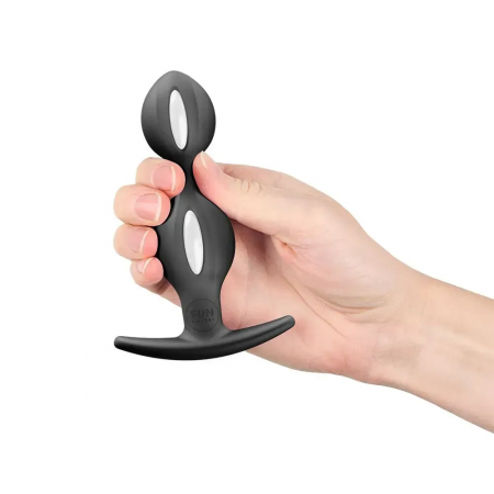 фото Анальні кульки Fun Factory B BALLS DUO Black, ефект вібрації, діаметр 3,2 та 3,6 см