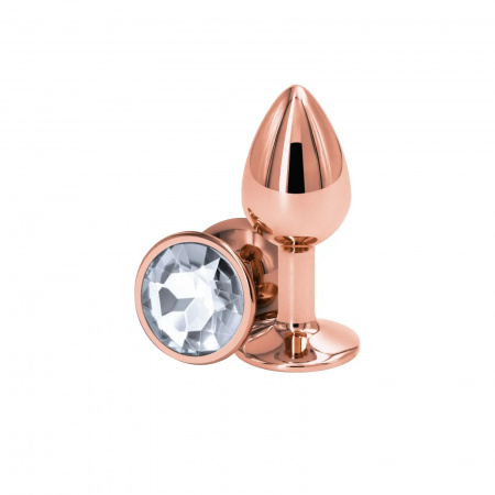фото Анальна пробка NS Novelties Rear Assets - Rose Gold - Small - Clear