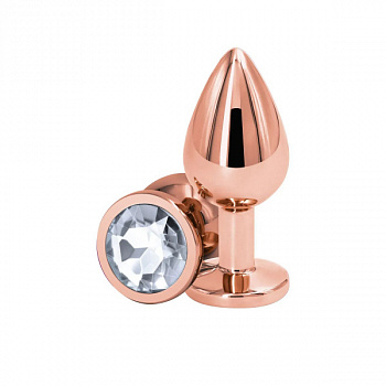 Анальна пробка  NS Novelties Rear Assets - Rose Gold - Medium - Clear