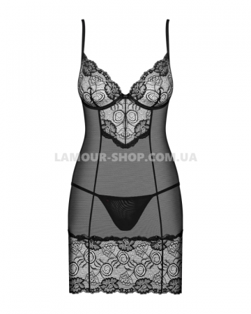 фото Сорочка  Obsessive Alluria chemise & thong S/M
