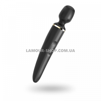 Вібромасажер Satisfyer Wand-er Woman (Black/Gold), водонепроникний, потужний