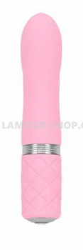 Вібратор PILLOW TALK - Flirty Pink з кристалом Сваровські, гнучка голівка