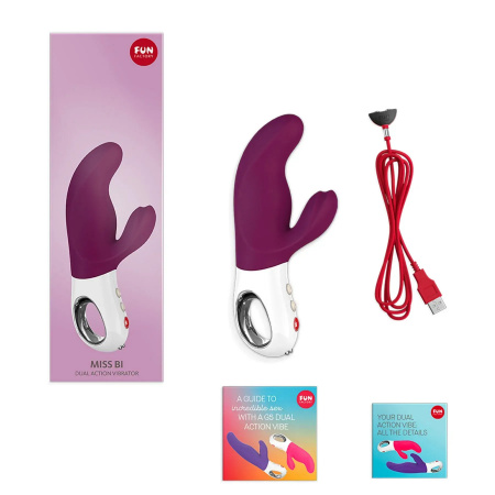 фото Вібратор-кролик Fun Factory MISS BI Wine Red, діаметр 4,2 см