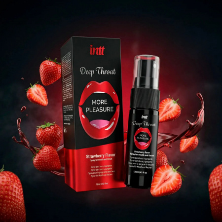 фото Спрей для глибокого мінету Intt Deep Throat Oral Spray Strawberry (12 мл)