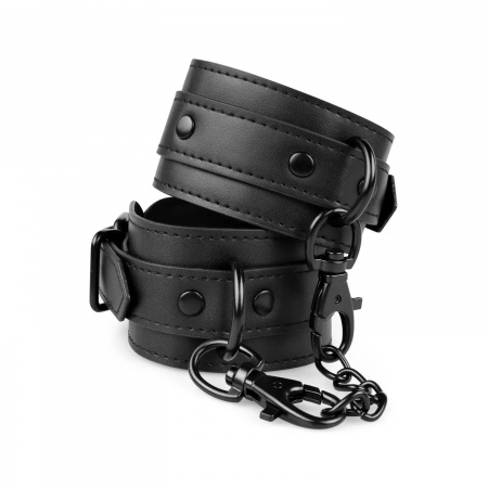 фото Наручники Bedroom Fantasies: Faux Leather Handcuffs One Size, чорні