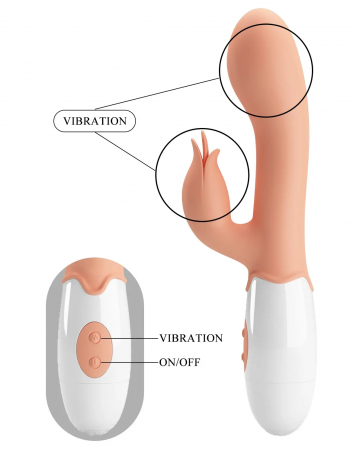 фото Вібратор із стимулятором клітора Pretty Love - Bloody Mary