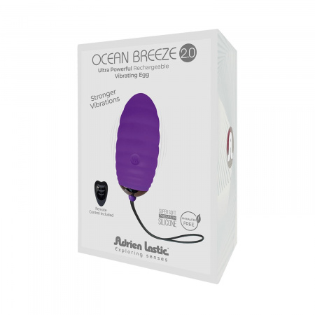 фото Віброяйце Adrien Lastic Ocean Breeze 2.0 Purple, пульт ДК