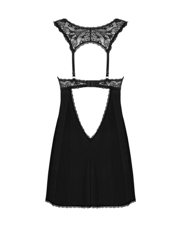 фото Сорочка бебі-дол з мереживом  Obsessive Donna Dream babydoll XL/2XL Blac