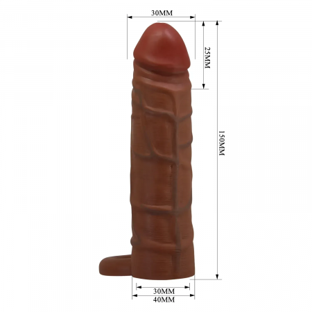 фото Подовжуюча насадка презерватив Pretty Love - Kaile 1" Brown
