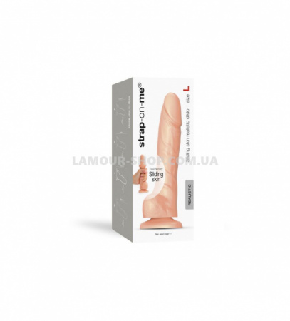 фото Фалоімітатор Strap-On-Me Sliding Skin Realistic Dildo Vanille - L
