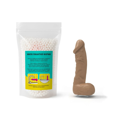 фото Крафтове мило-член з присоскою Чистий Кайф MEDIUM Brown