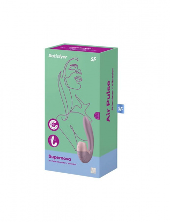 фото Вакуумний вібратор Satisfyer Supernova Old Rose, 2 положення ствола