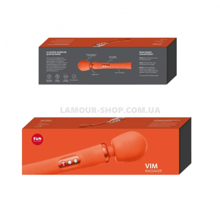 фото Вібромасажер Fun Factory VIM Vibrating Wand sunrise orange, суперпотужний