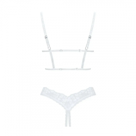 фото Комплект  Obsessive Heavenlly 2-pcs cupless set XS/S, відкриті груди, з дост