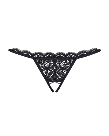 фото Мереживні танги з двома отворами Obsessive 831-THC-1 crotchless thong L/XL