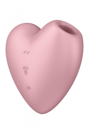 фото Вакуумний стимулятор-серце з вібрацією Satisfyer Cutie Heart Light Red