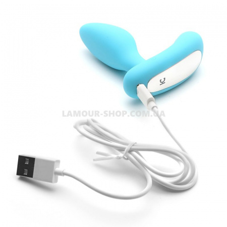 фото Вібропробка та масажер простати 2-в-1 KissToy Gordon Blue з пультом ДУ