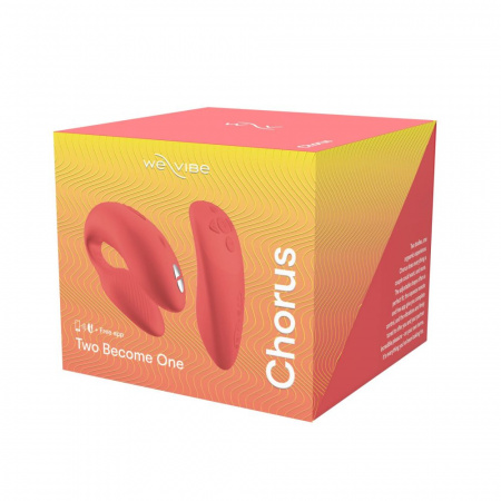 фото Смарт-вібратор для пар We-Vibe Chorus Crave Coral, сенсорне керування 