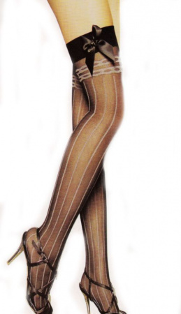 фото Чулки Beileisi черные M с полосками